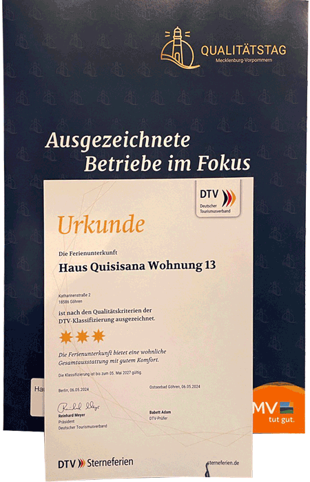 Auszeichnung und Urkunde